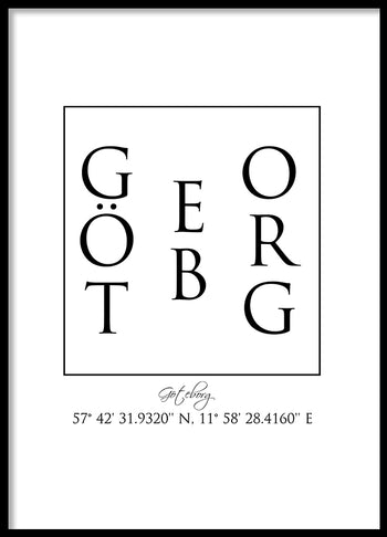 Poster - Göteborg Coordinates
