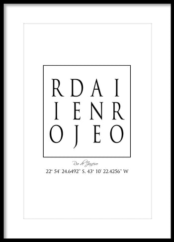 Poster - Rio de Janeiro Coordinates