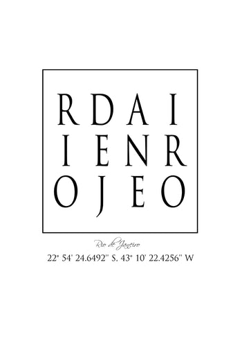 Poster - Rio de Janeiro Coordinates