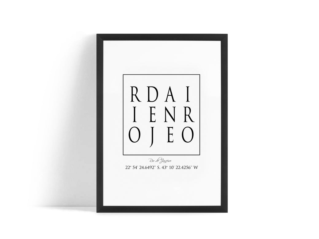Poster - Rio de Janeiro Coordinates