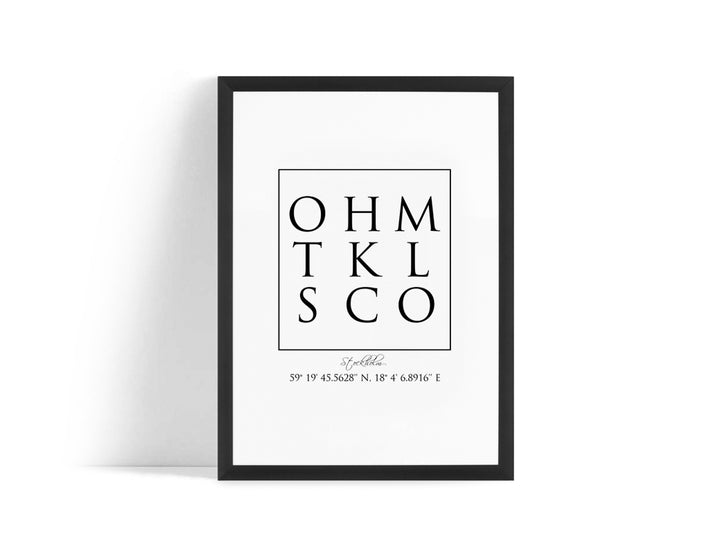Poster - Stockholm Coordinates