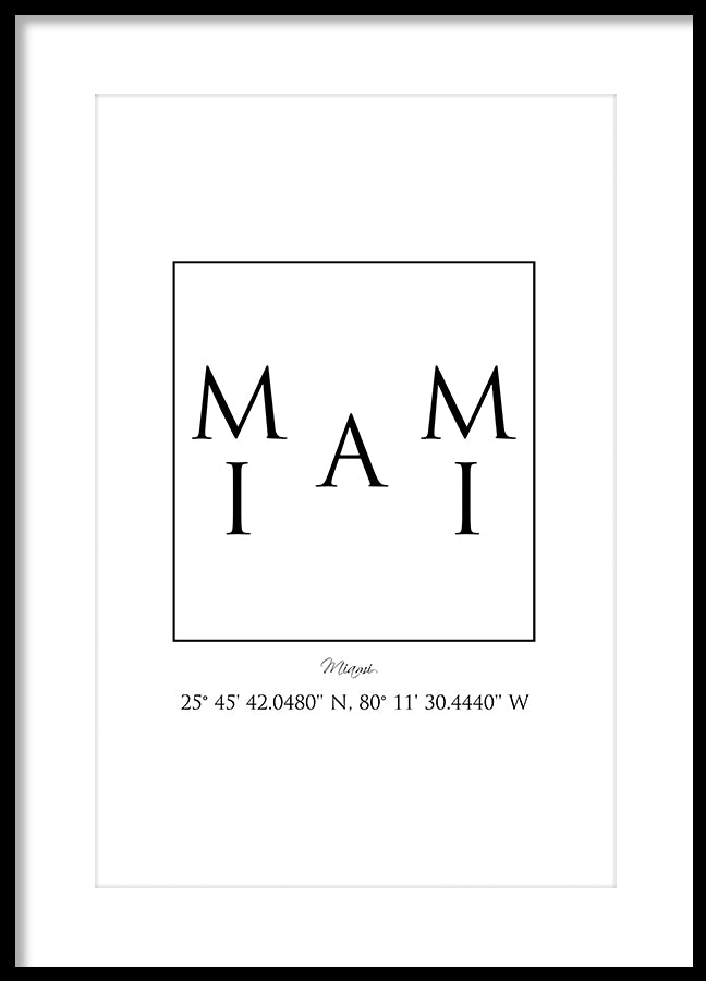 Poster - Miami Coordinates