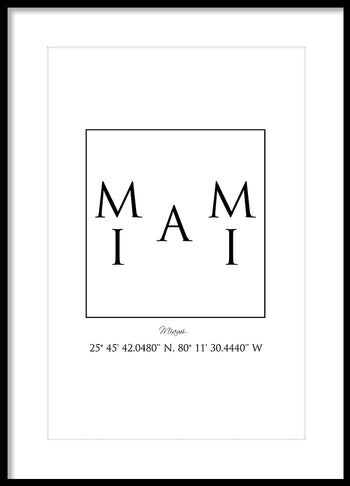 Poster - Miami Coordinates