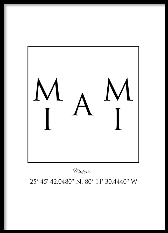 Poster - Miami Coordinates