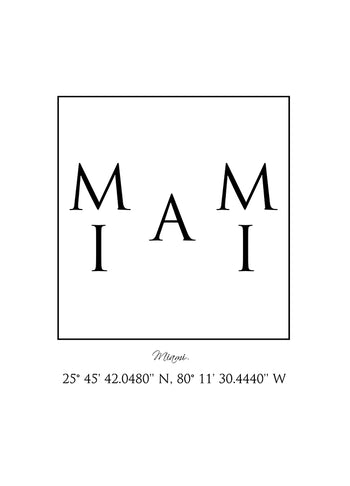 Poster - Miami Coordinates