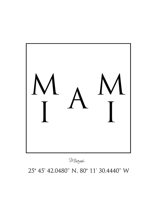 Poster - Miami Coordinates