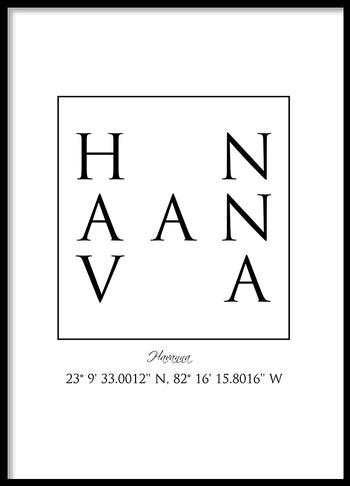 Poster - Havanna Coordinates