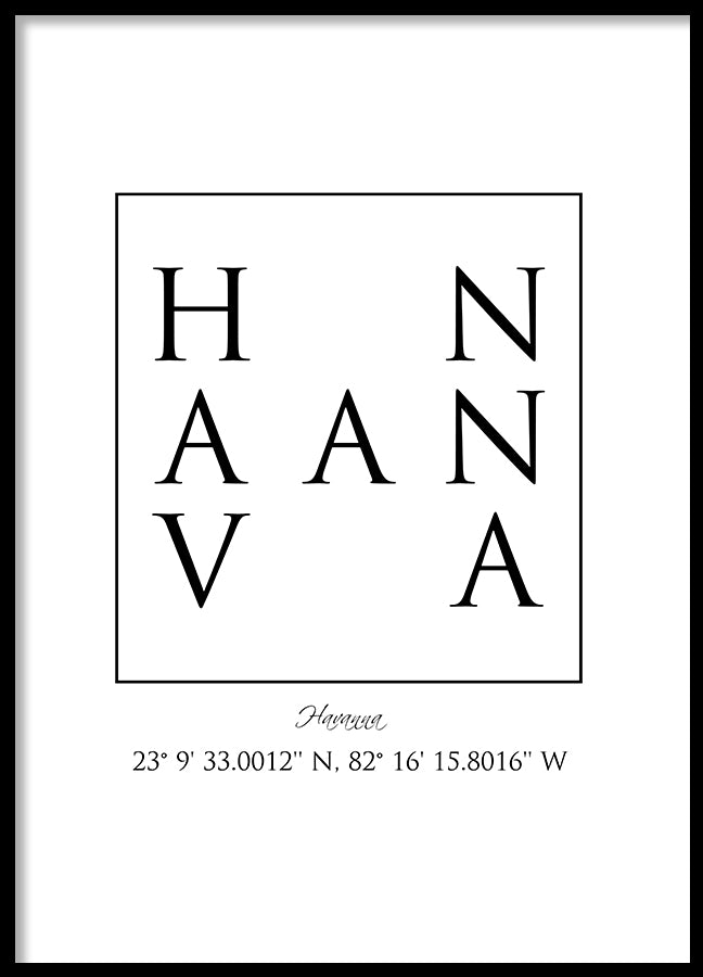Poster - Havanna Coordinates