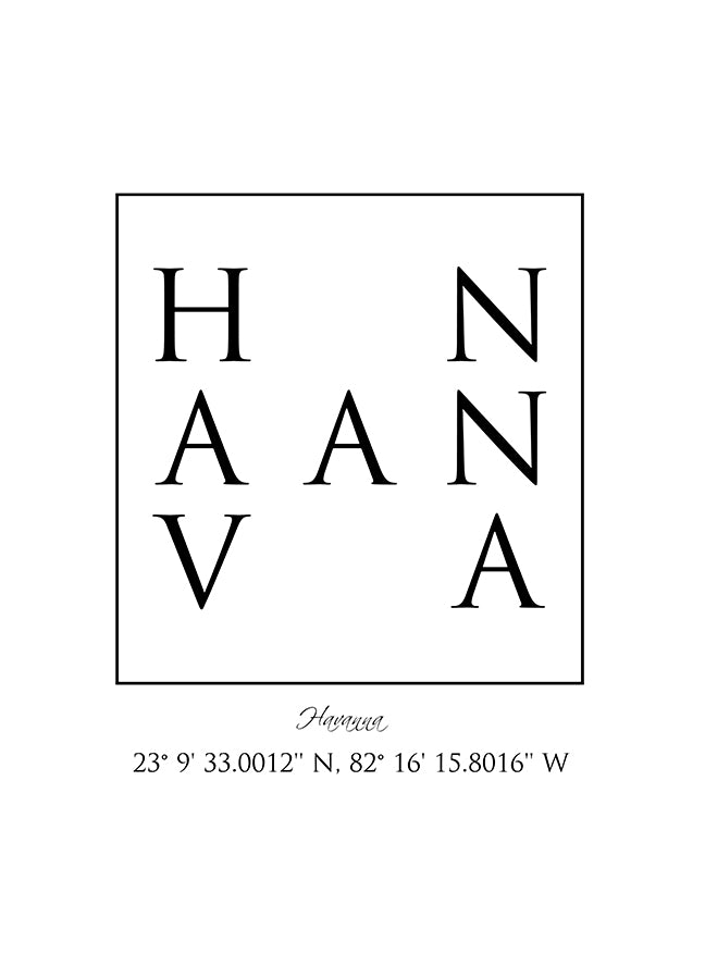Poster - Havanna Coordinates