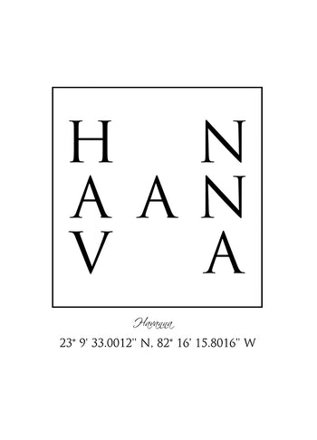 Poster - Havanna Coordinates