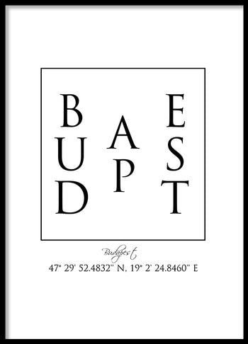 Poster - Budapest Coordinates