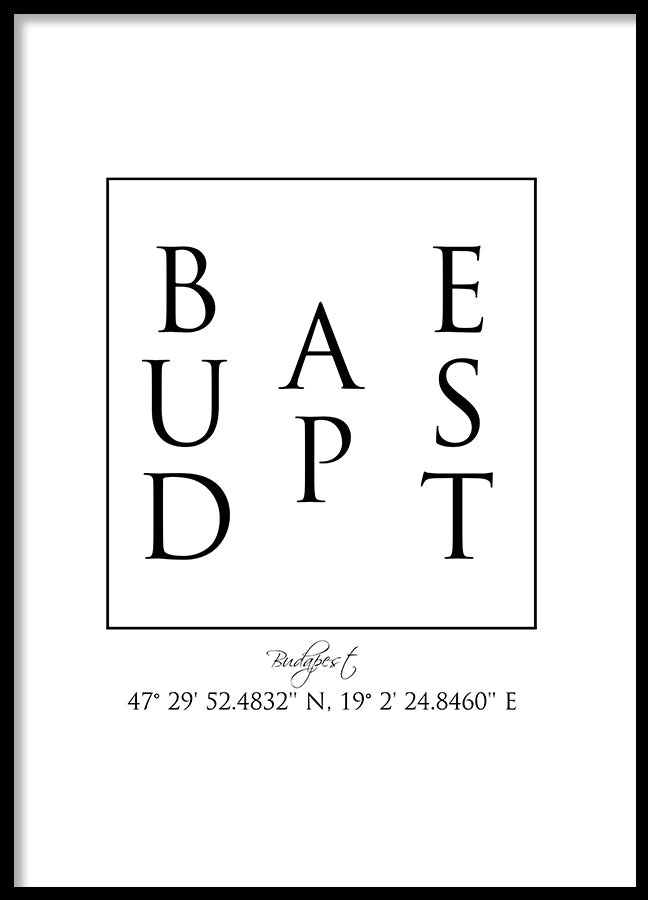 Poster - Budapest Coordinates