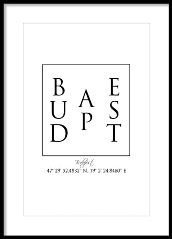 Poster - Budapest Coordinates