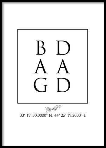 Poster - Bagdad Coordinates