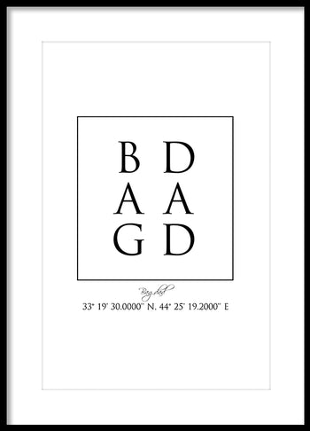 Poster - Bagdad Coordinates