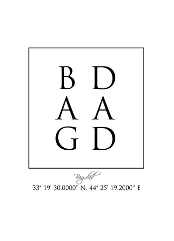 Poster - Bagdad Coordinates
