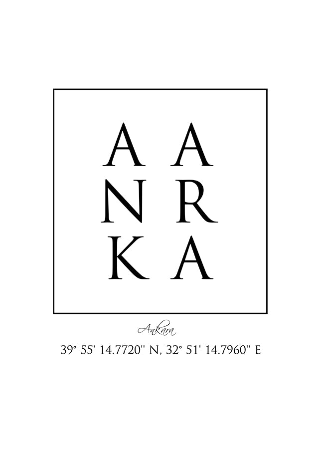 Poster - Ankara Coordinates