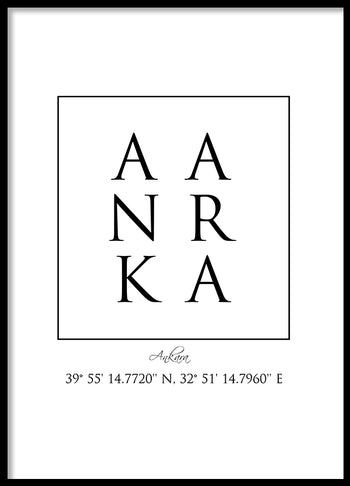 Poster - Ankara Coordinates