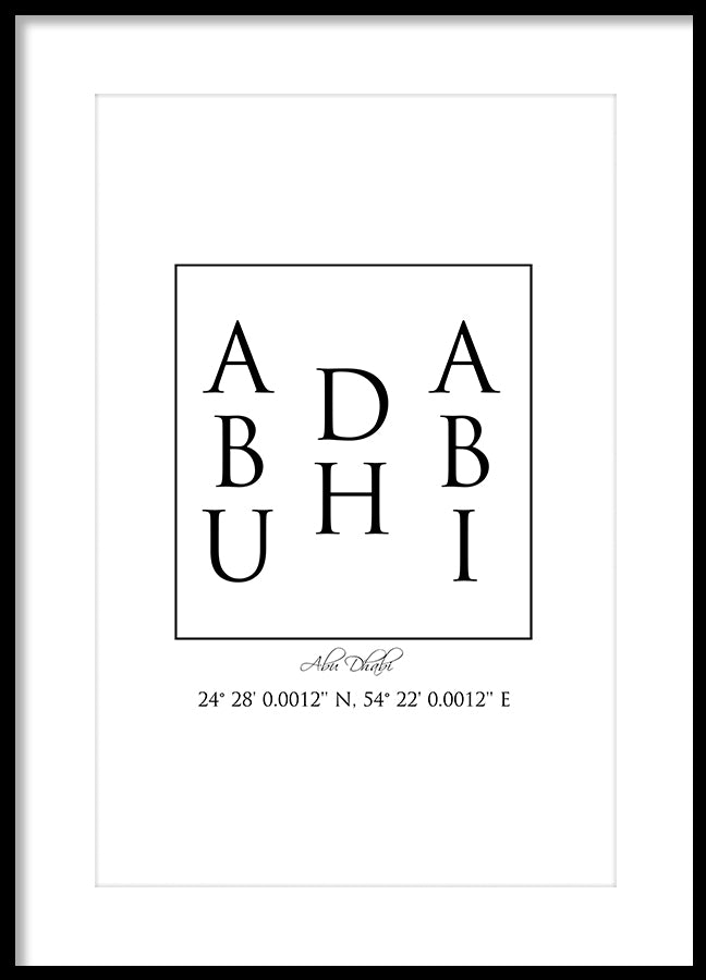 Poster - Abu Dhabi Coordinates