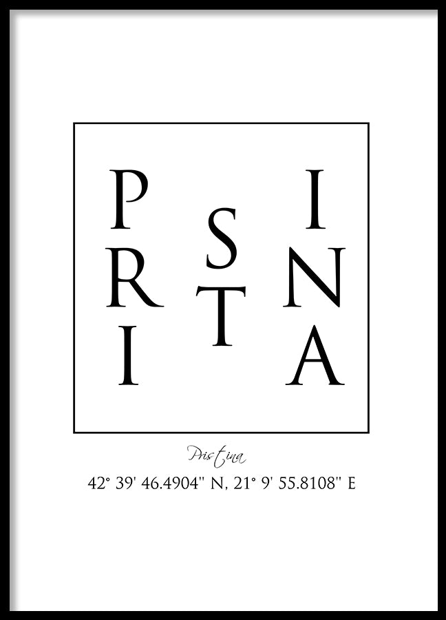 Poster - Pristina Coordinates