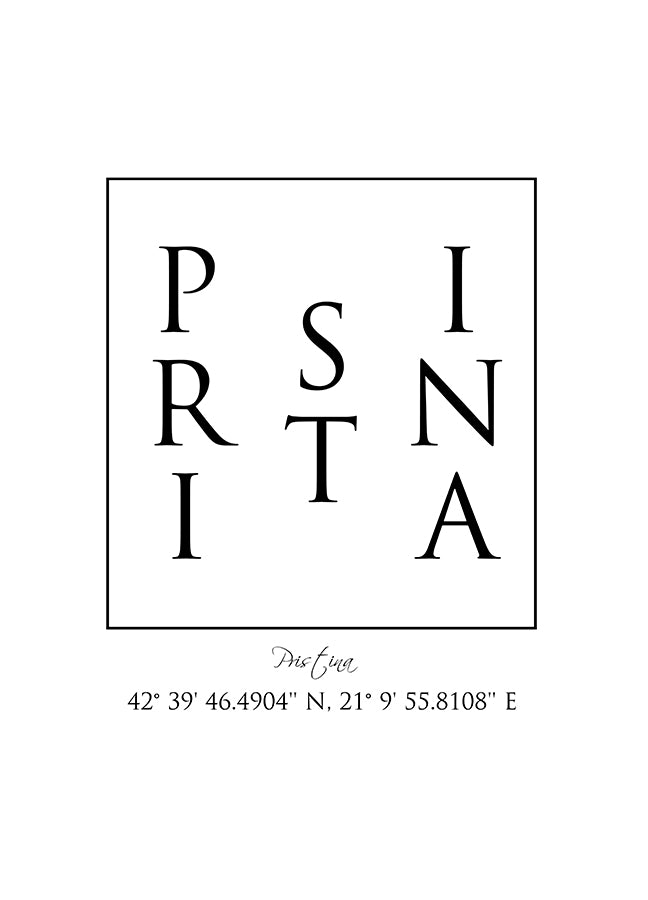 Poster - Pristina Coordinates