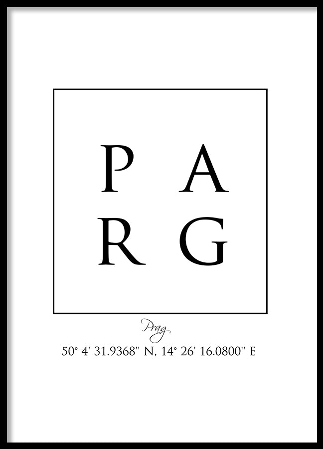 Poster - Prague Coordinates
