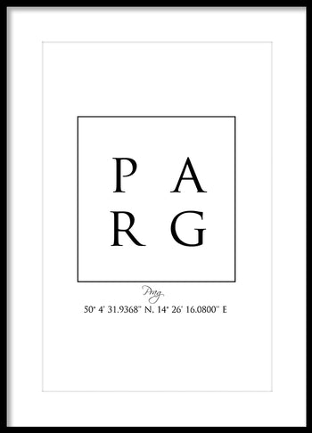 Poster - Prague Coordinates