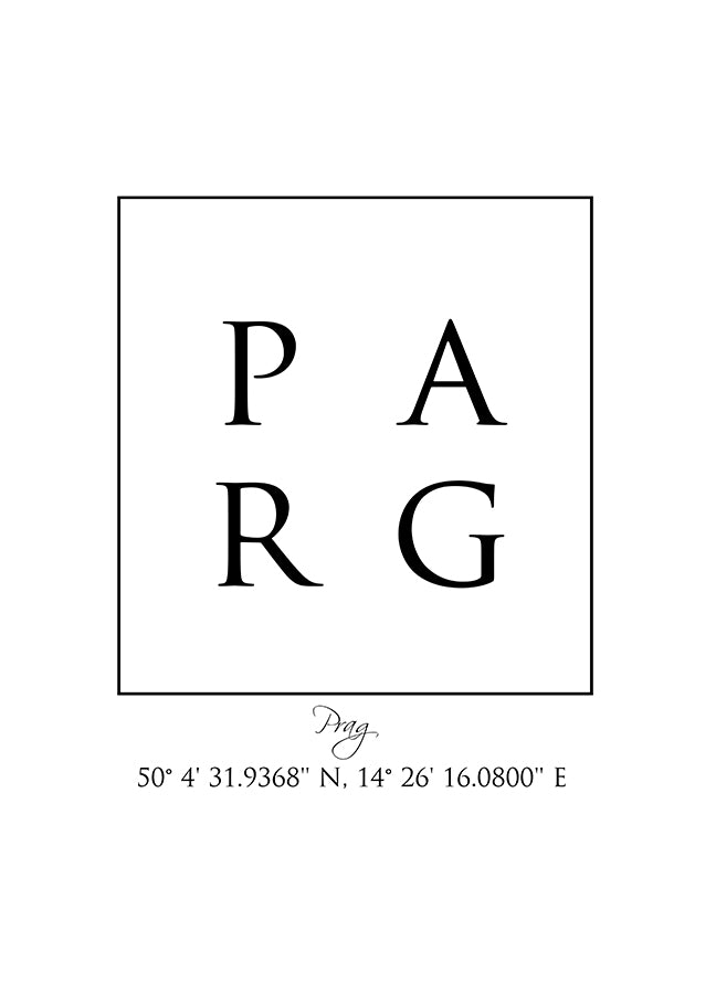 Poster - Prague Coordinates
