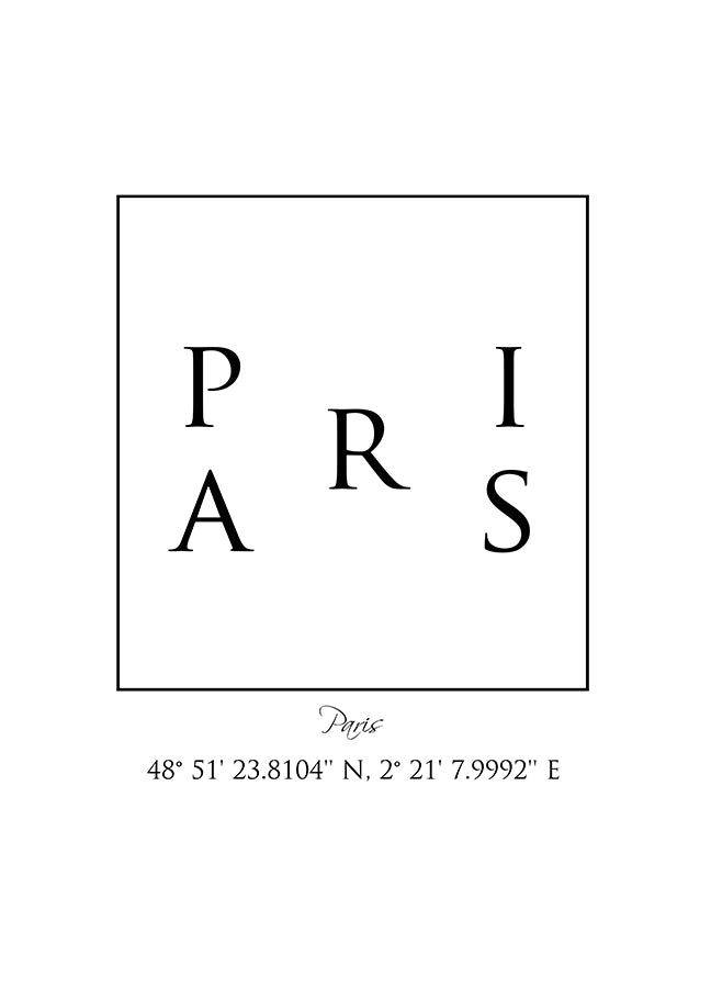 Poster - Paris Coordinates