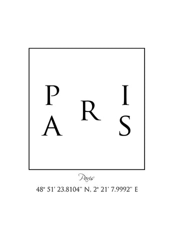 Poster - Paris Coordinates