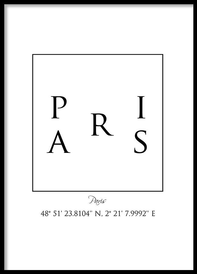 Poster - Paris Coordinates