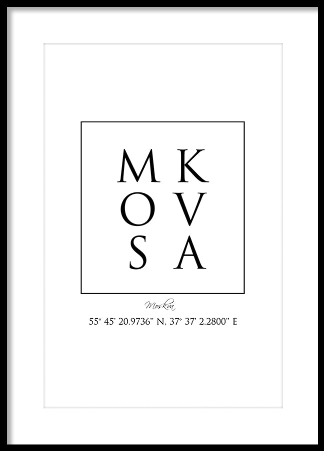 Poster - Moskva Coordinates