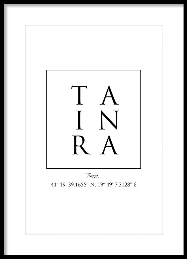 Poster - Tirana Coordinates