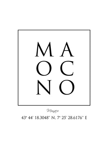 Poster - Monaco Coordinates