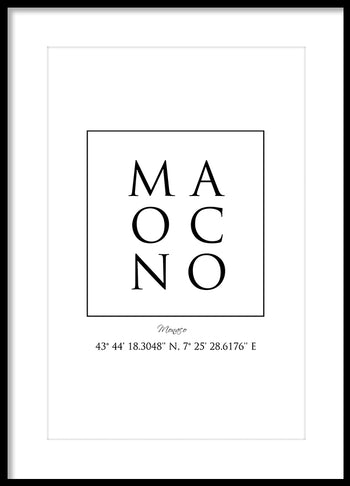 Poster - Monaco Coordinates