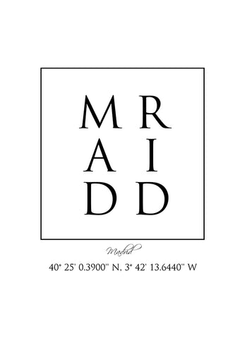 Poster - Madrid Coordinates
