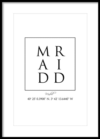 Poster - Madrid Coordinates