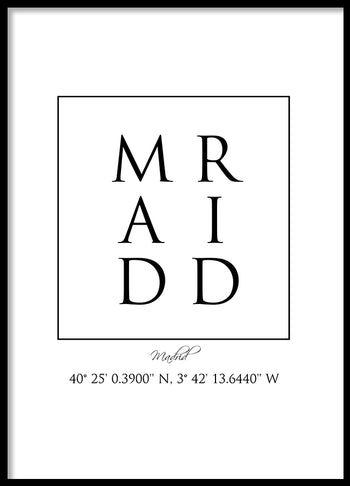 Poster - Madrid Coordinates