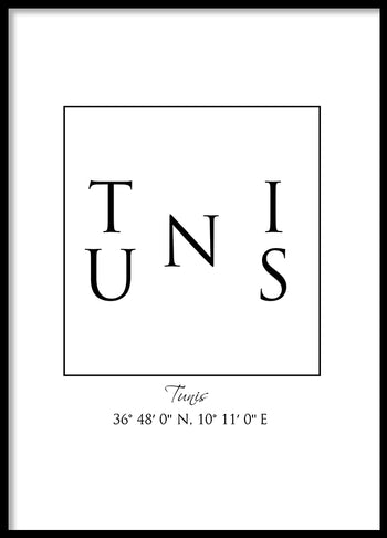 Poster - Tunis Coordinates