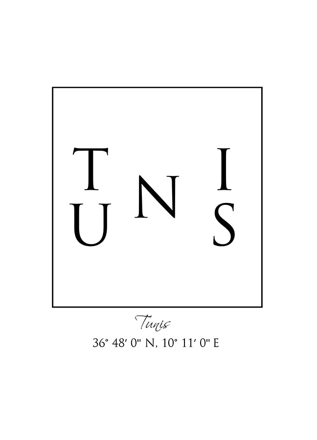 Poster - Tunis Coordinates
