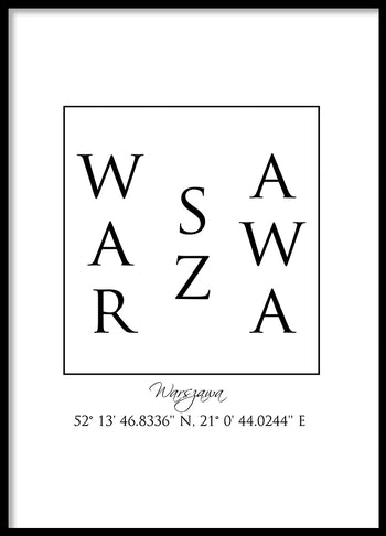 Poster – Warsaw Coordinates