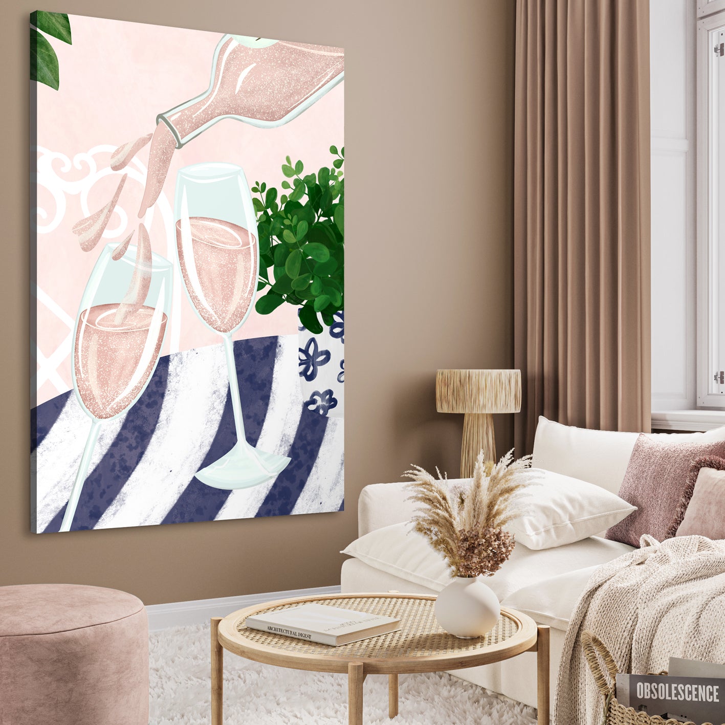 Canvastavla - Rosé Delight