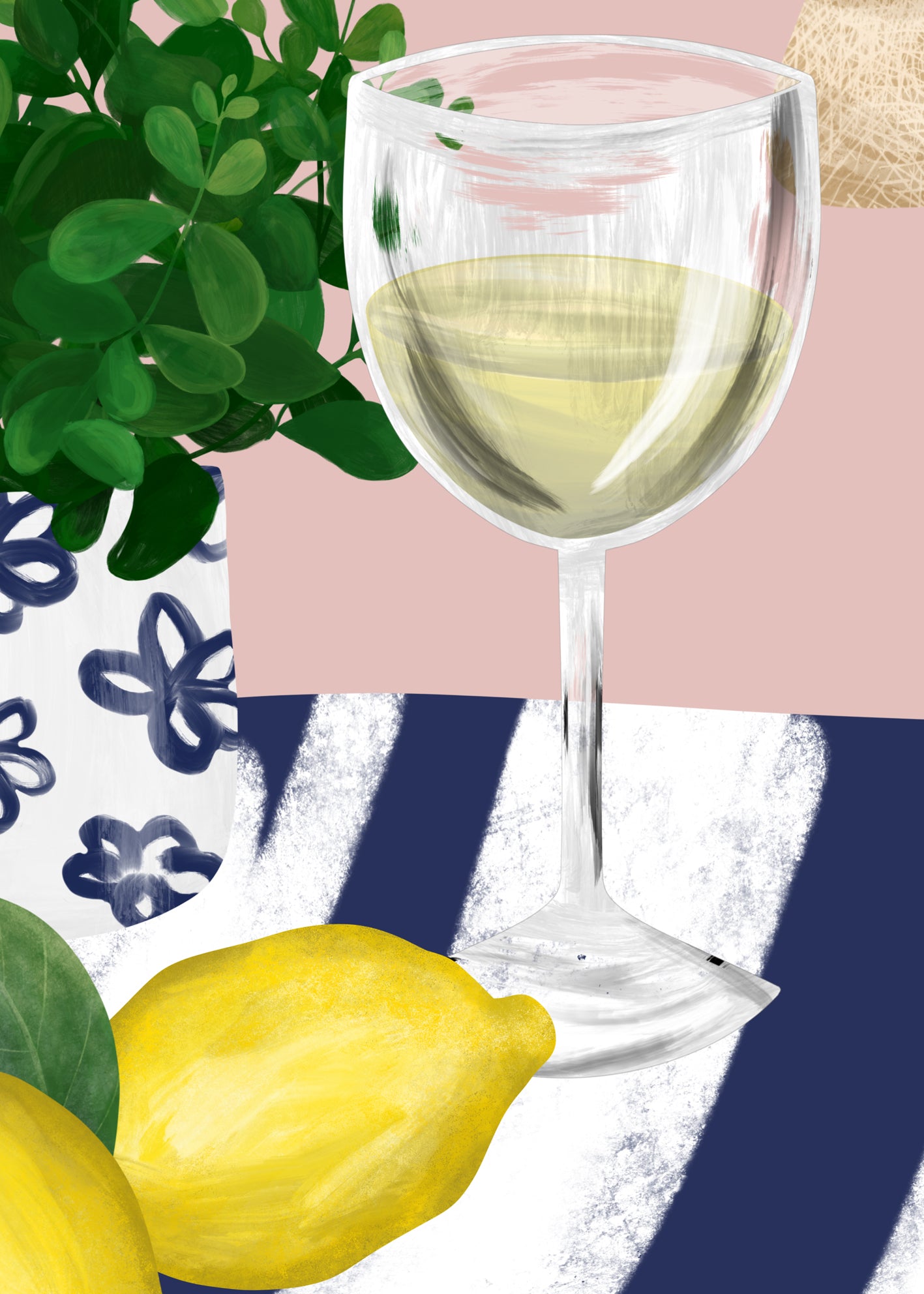 Canvastavla - Lemon and Wine