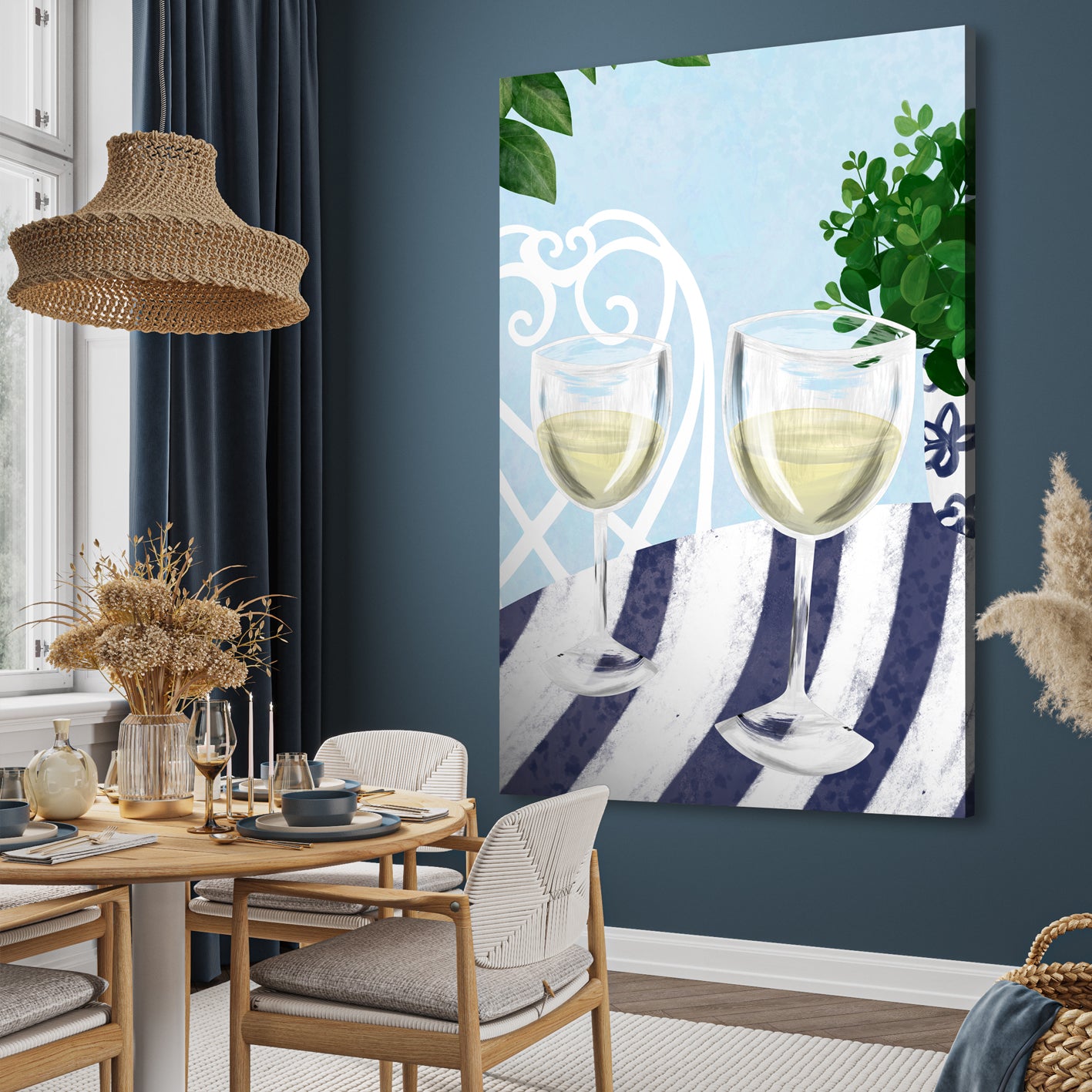 Canvastavla - White Wine Afternoon