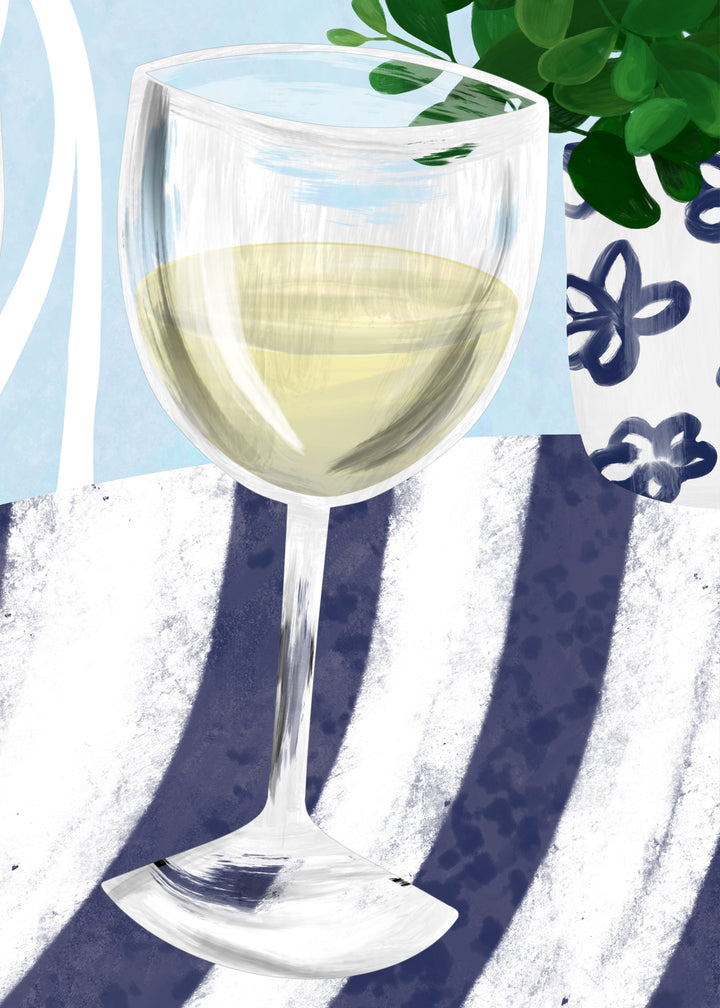 Canvastavla - White Wine Afternoon