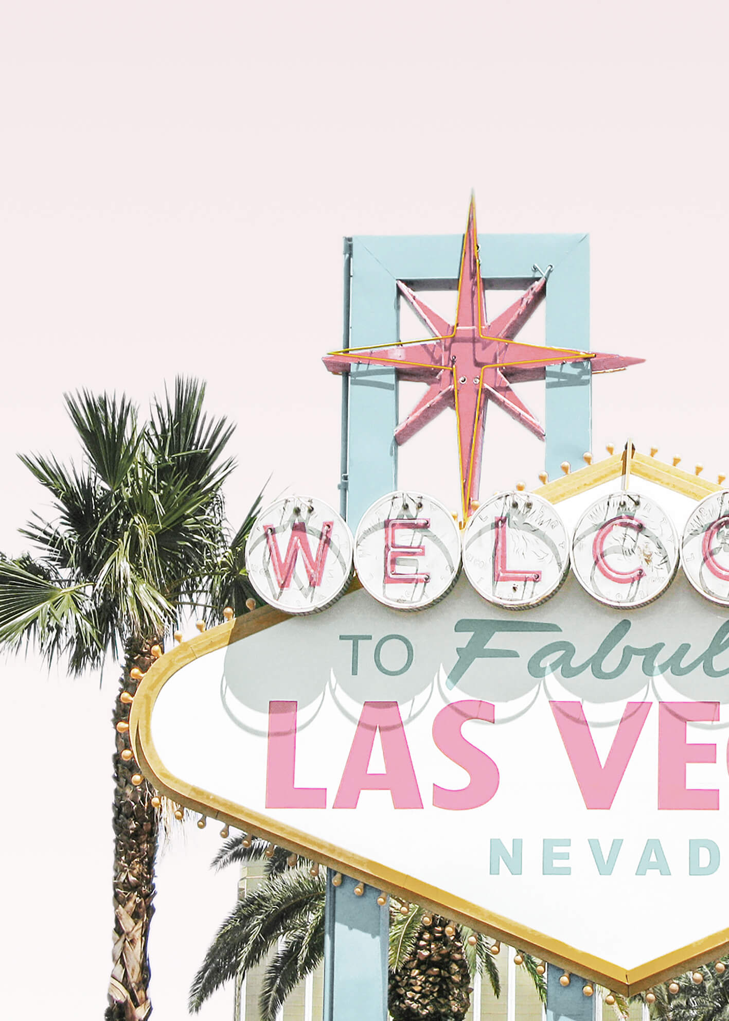 Canvastavla - Las Vegas pastel