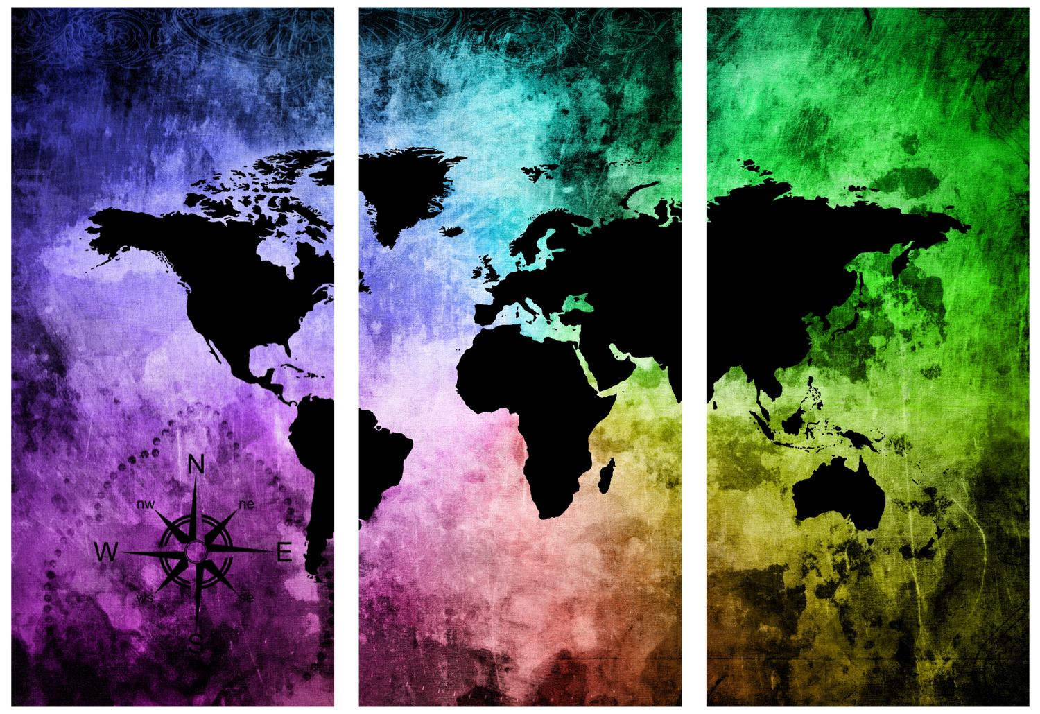 Canvastavla - The world map