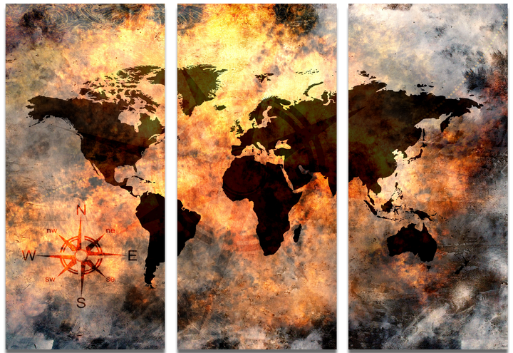 Canvastavla - The world map "Magma"