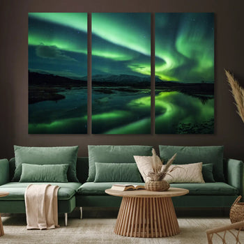 Canvastavla - Beautiful northern lights