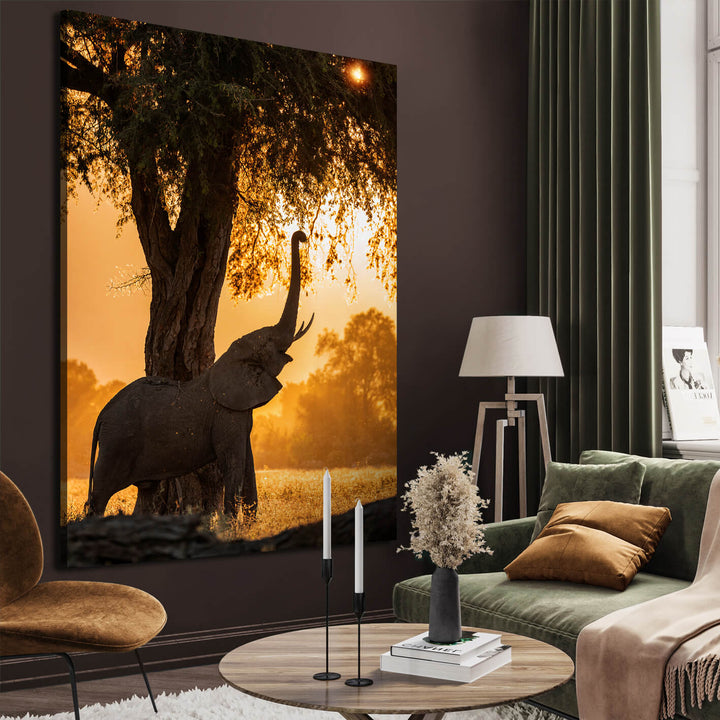 Canvastavla - Elephant landscape